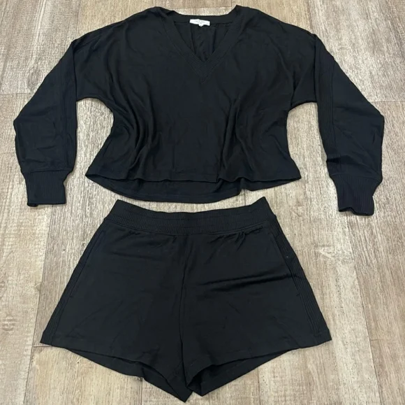 Rag & Bone The Knit Lounge Travel Set Black Small nwt - Picture 7 of 9